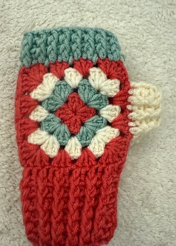 Renkli Örgü Bohem Kadın Eldiveni - Görsel 2