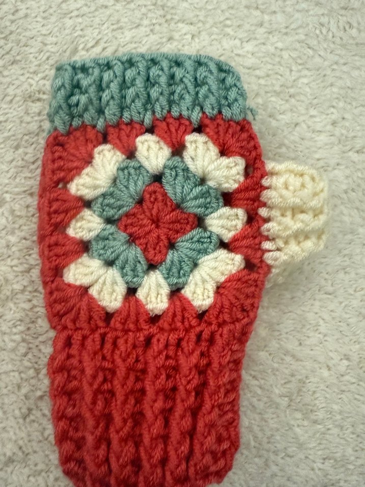 Renkli Örgü Bohem Kadın Eldiveni - Görsel 2