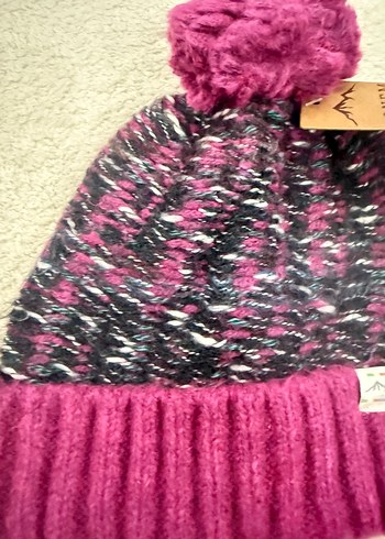 Renkli Örgü Kadın Yün Bere - Görsel 2