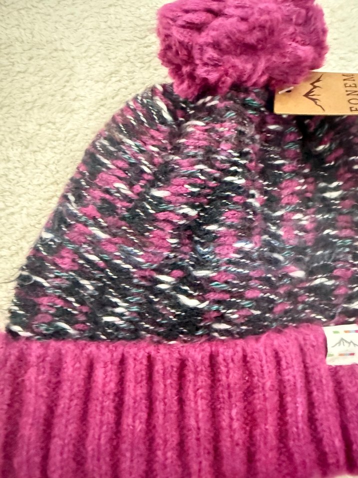 Renkli Örgü Kadın Yün Bere - Görsel 2