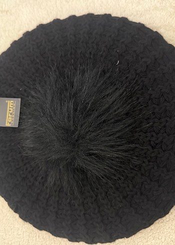Siyah Örgü Yün ressam Kadın Bere - Görsel 5