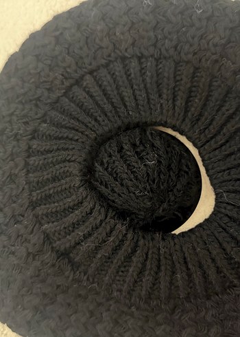 Siyah Örgü Yün ressam Kadın Bere - Görsel 4