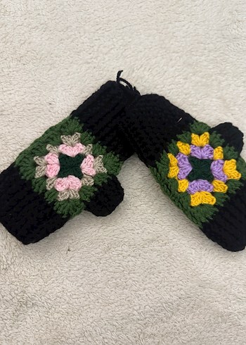 Renkli Örgü Bohem Kadın Eldivenleri - Görsel 2