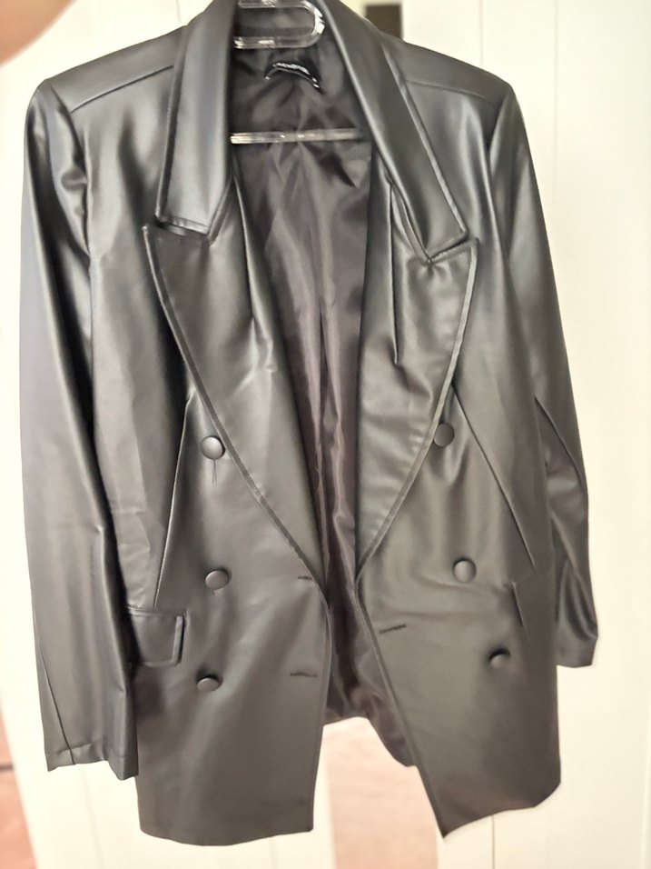 Siyah Deri Ceket - Görsel 3
