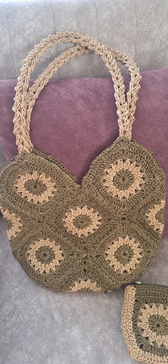 Dantel Detaylı Örgü Bohem Kadın Çanta - Görsel 2