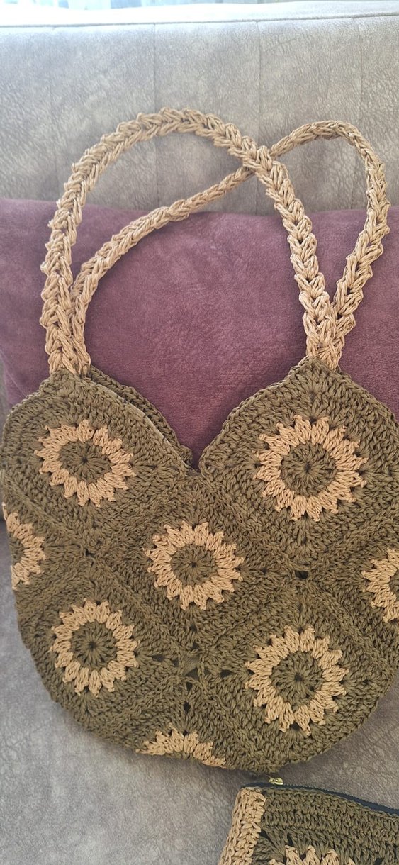 Dantel Detaylı Örgü Bohem Kadın Çanta - Görsel 4