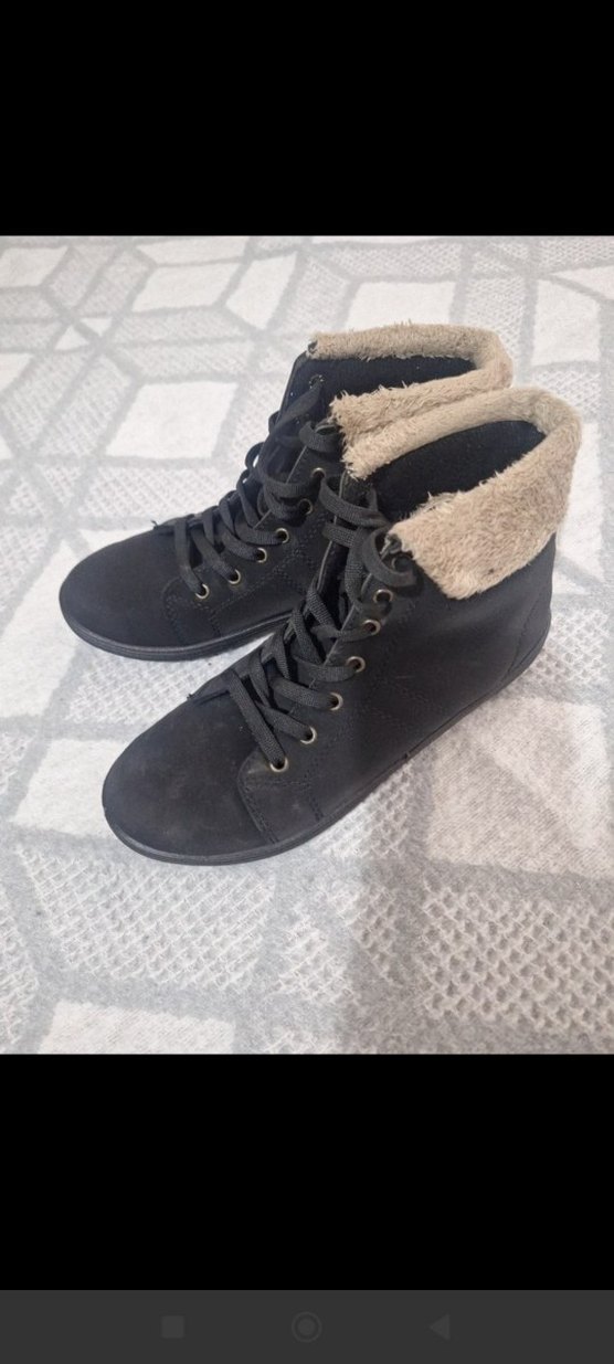 Siyah Süet Kürk Detaylı Dolgu Topuk Bot - Görsel 3