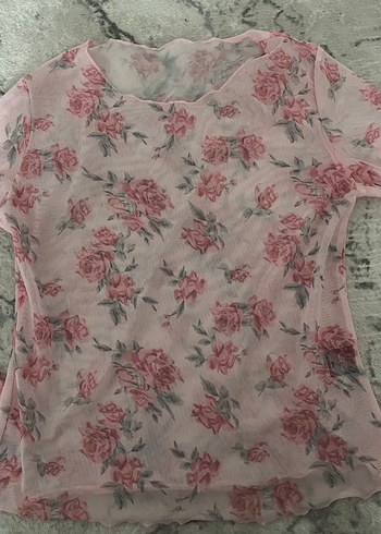 Dantel Detaylı Pembe V Yaka Bluz - Görsel 2