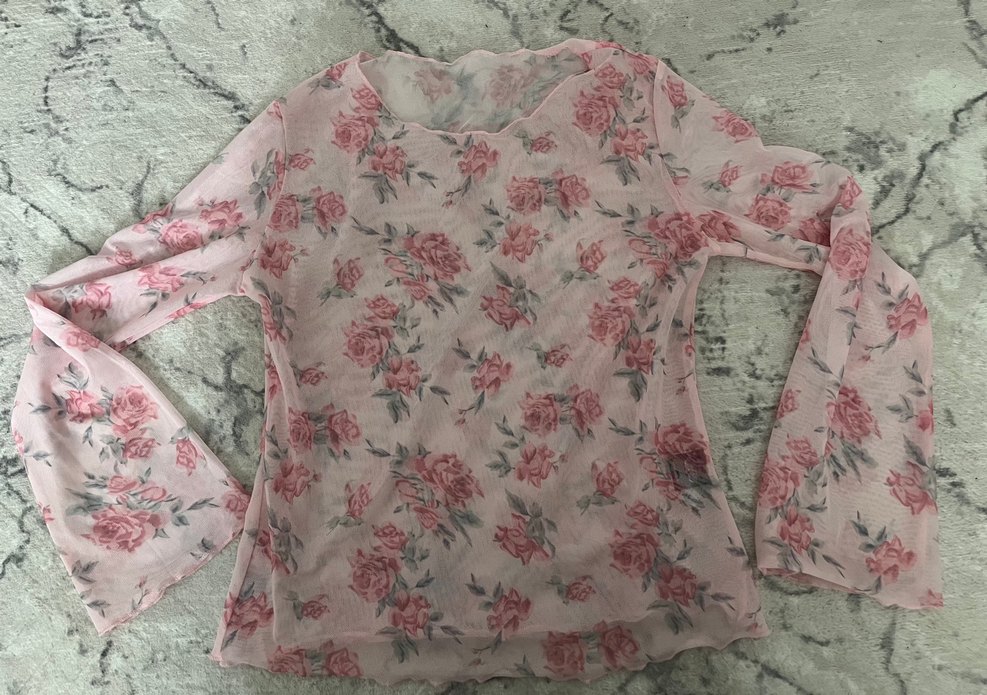 Dantel Detaylı Pembe V Yaka Bluz - Görsel 2