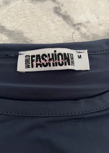 Gri Uzun Kollu Dar Kesim Bluz - Görsel 3