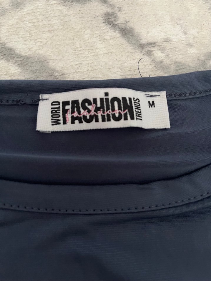 Gri Uzun Kollu Dar Kesim Bluz - Görsel 3