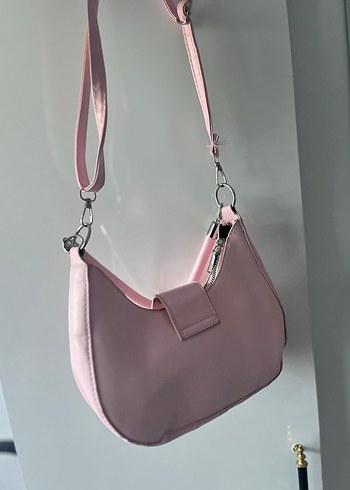 Pembe Tokalı Kadın Omuz Çantası - Görsel 3