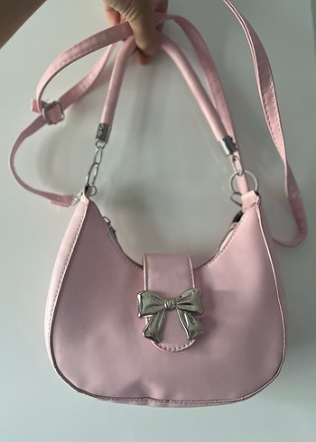Pembe Tokalı Kadın Omuz Çantası - Görsel 2