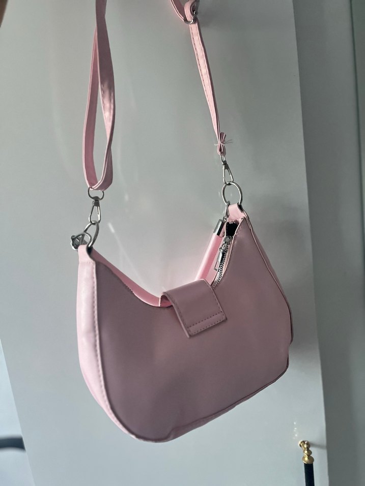 Pembe Tokalı Kadın Omuz Çantası - Görsel 3