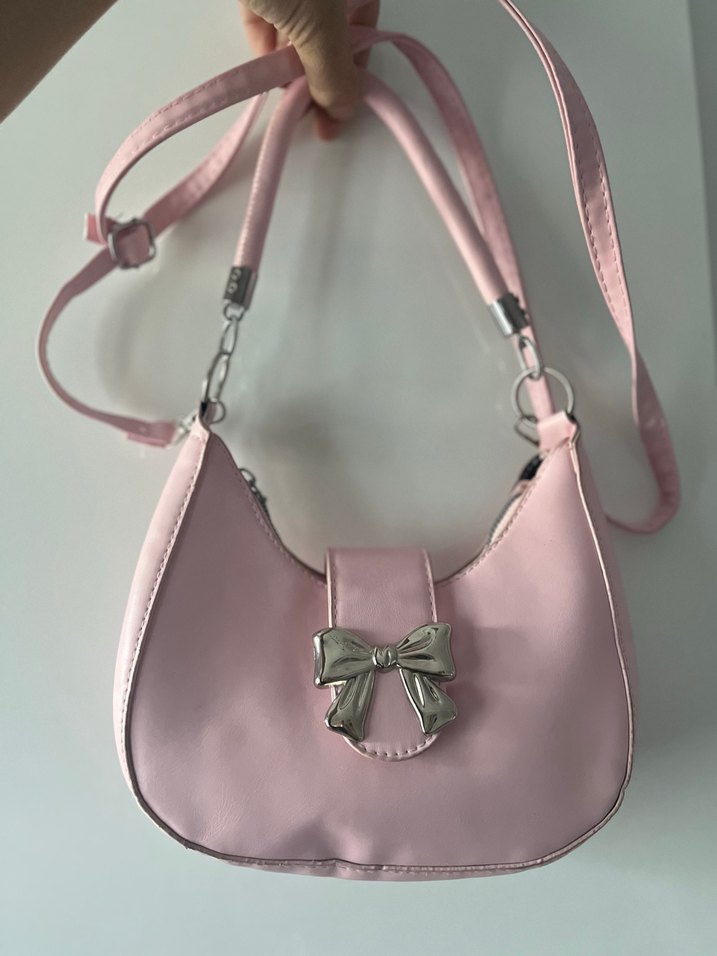 Pembe Tokalı Kadın Omuz Çantası - Görsel 2