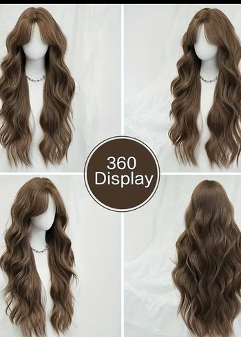 Kumral sentetik peruk 
 Örgü Saç Aksesuarı - Rahat ve Şık - Görsel 2