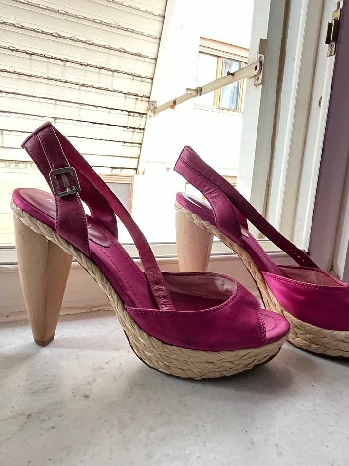 Pembe Platform Topuklu Kadın Ayakkabı - Görsel 3