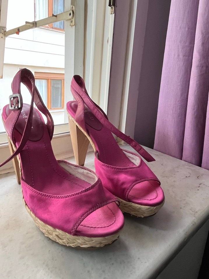 Pembe Platform Topuklu Kadın Ayakkabı - Görsel 2