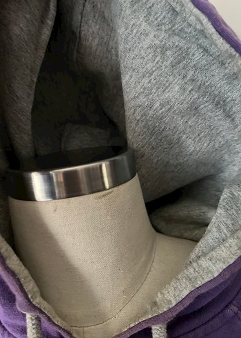 Mor Kapüşonlu Sweatshirt - Görsel 6