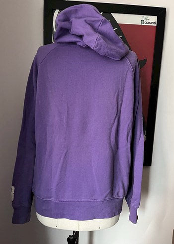 Mor Kapüşonlu Sweatshirt - Görsel 4