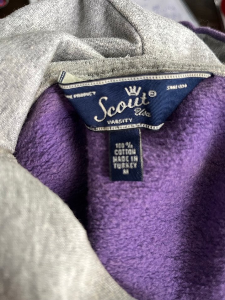 Mor Kapüşonlu Sweatshirt - Görsel 5