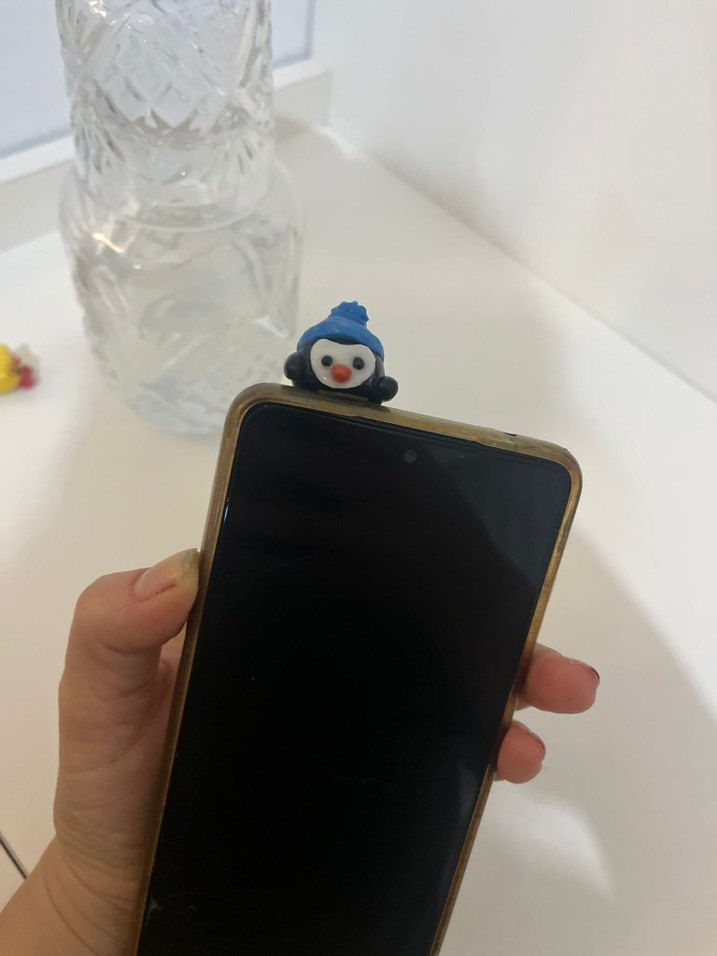 Mavi Mini Telefon Tutucu Figür aksesuar - Görsel 2