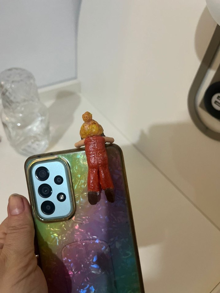 Kahverengi Telefon Tutucu Figürlü aksesuar - Görsel 2