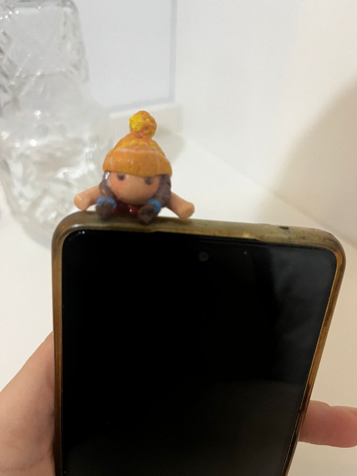 Kahverengi Telefon Tutucu Figürlü aksesuar - Görsel 3