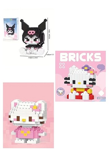 Bricks Lego Hello Kitty ve Kuromi