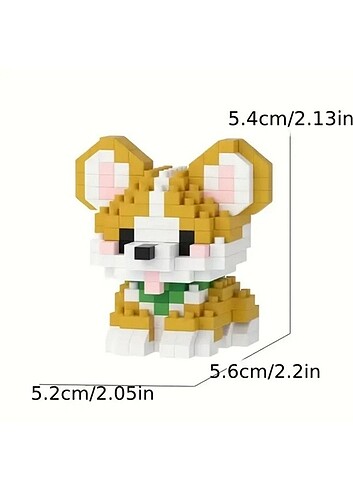 Beden Renk Kedi ve Köpek Bricks Lego (Kutusuz)
