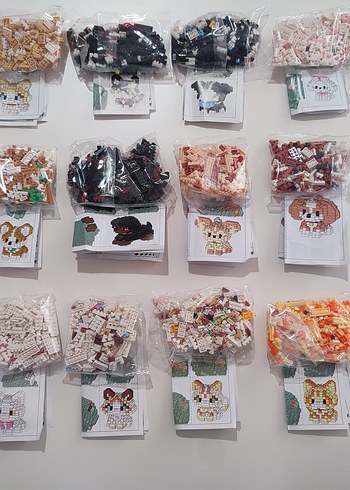  Beden Renk Kedi ve Köpek Bricks Lego Kutusuz