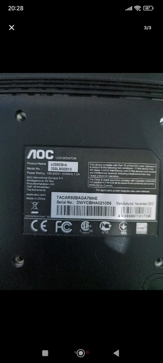 Siyah AOC Bilgisayar Monitör 19 İnç - Görsel 3