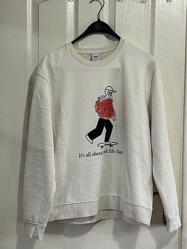ZARA Beyaz Sweatshirt