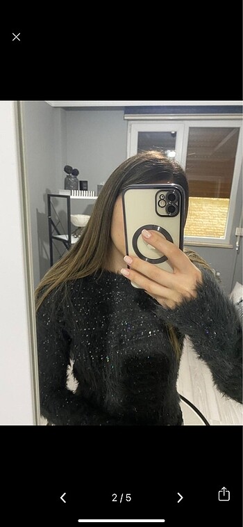 Zara Zara parlak taslı kazak