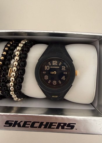 Skechers Siyah Kadın Saat + bilezikler - Görsel 3