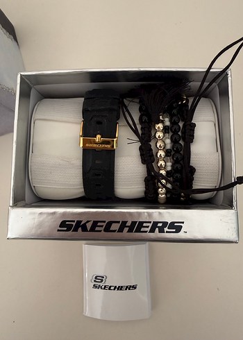 Skechers Siyah Kadın Saat + bilezikler - Görsel 4