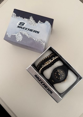 Skechers Siyah Kadın Saat + bilezikler - Görsel 2