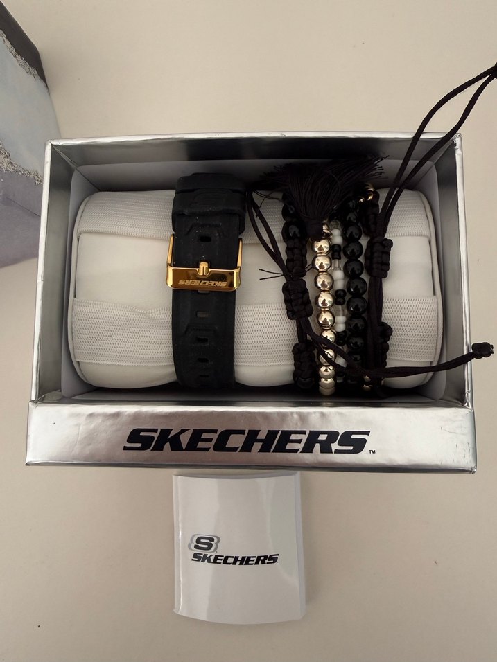 Skechers Siyah Kadın Saat + bilezikler - Görsel 4