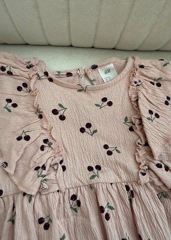 Uzun Kollu Pembe Kız Çocuk Elbisesi - Görsel 5