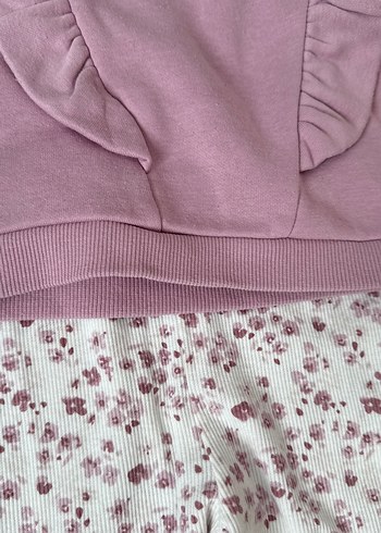 Pembe Fırfırlı Uzun Kollu Bebek Kız Takımı - Görsel 2