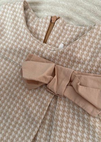 Kız Çocuk Bej Kolsuz Elbise - Görsel 2