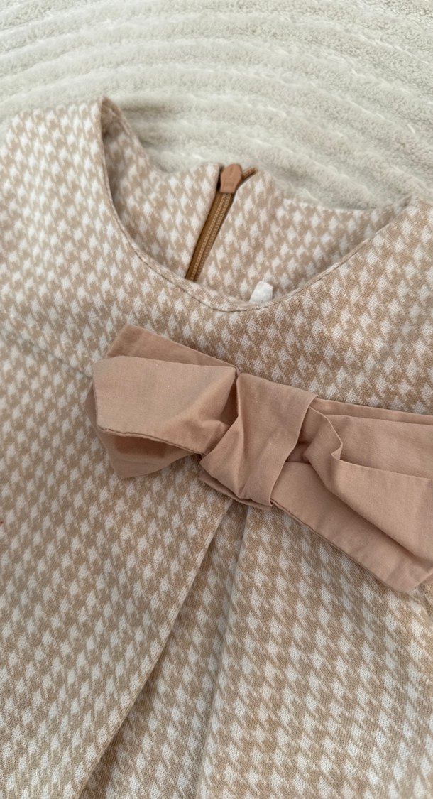 Kız Çocuk Bej Kolsuz Elbise - Görsel 2