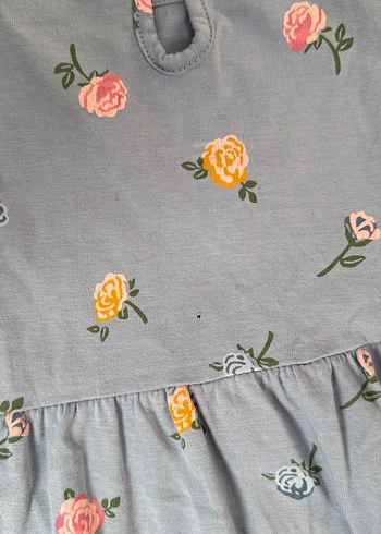 Çiçek Desenli Kız Çocuk Elbise - Görsel 5