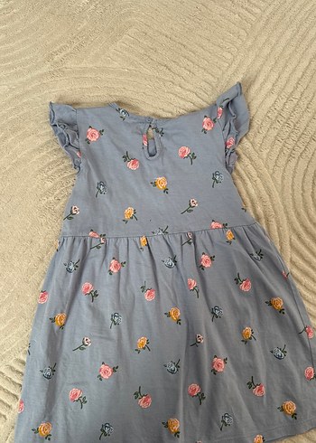 Çiçek Desenli Kız Çocuk Elbise - Görsel 4