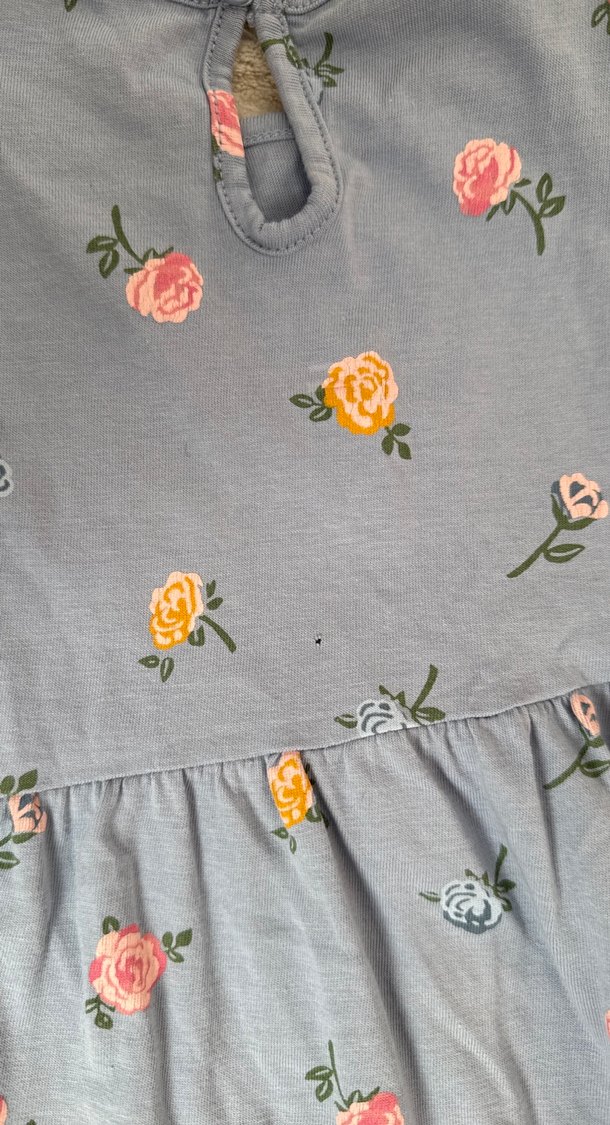 Çiçek Desenli Kız Çocuk Elbise - Görsel 5