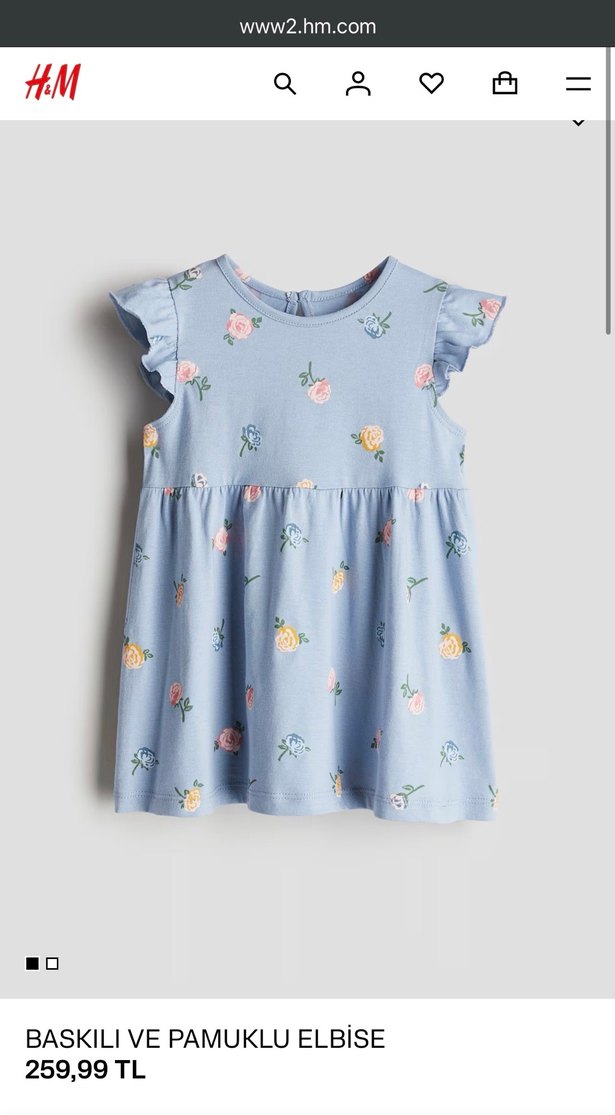 Çiçek Desenli Kız Çocuk Elbise - Görsel 2