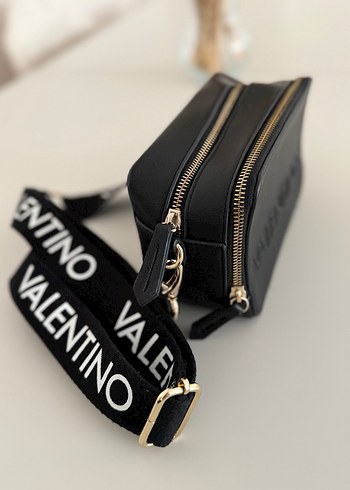 Valentino Siyah Deri Kemerli Kadın Çanta - Görsel 5