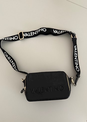 Valentino Siyah Deri Kemerli Kadın Çanta - Görsel 3