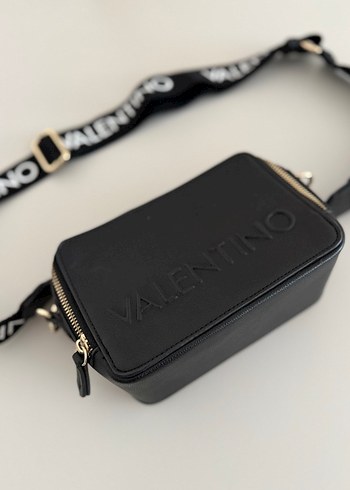 Valentino Siyah Deri Kemerli Kadın Çanta - Görsel 4