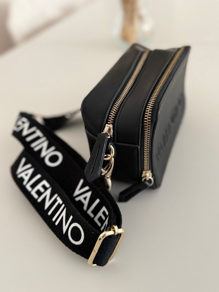 Valentino Siyah Deri Kemerli Kadın Çanta - Görsel 5